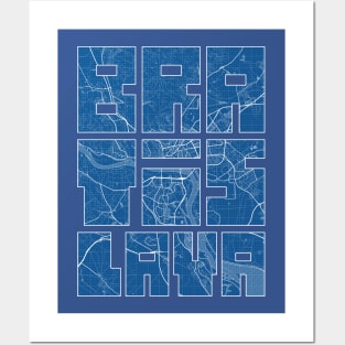 Bratislava, Slovakia City Map Typography - Blueprint Posters and Art